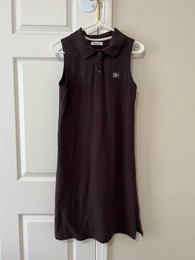 Yessica Brown Sleeveless Polo Dress Size Medium (EU 40/42)